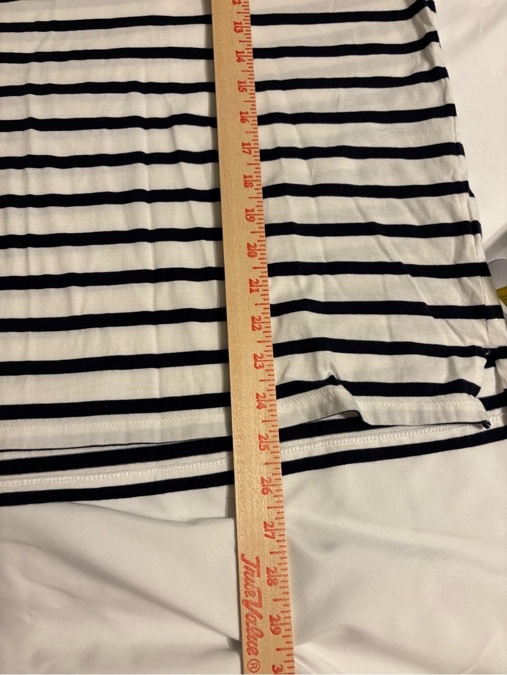 Talbots Plus 2X Black White Striped Cotton Tee Shirt Nautical - Picture 5 of 7